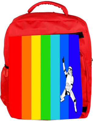 

Snoogg Eco Friendly Canvas Droid Lets Rock 2533 Backpack Rucksack School Travel Unisex Casual Canvas Bag Bookbag Satchel 5 L Backpack(Red)