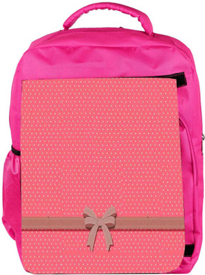 

Snoogg Eco Friendly Canvas Gift Polka Backpack Rucksack School Travel Unisex Casual Canvas Bag Bookbag Satchel 5 L Backpack(Pink)