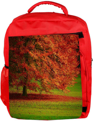 

Snoogg Eco Friendly Canvas Red Leaves Tree In Garden Designer Backpack Rucksack School Travel Unisex Casual Canvas Bag Bookbag Satchel 5 L Backpack(Red)