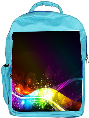 

Snoogg Eco Friendly Canvas Abstract Shiny Wave Background Ic Rgb Backpack Rucksack School Travel Unisex Casual Canvas Bag Bookbag Satchel 5 L Backpack(Blue)