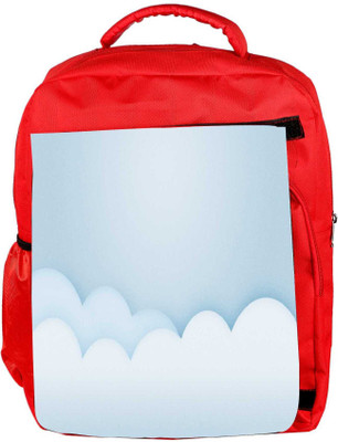 

Snoogg Eco Friendly Canvas Lite Color Clouds Designer Backpack Rucksack School Travel Unisex Casual Canvas Bag Bookbag Satchel 5 L Backpack(Red)