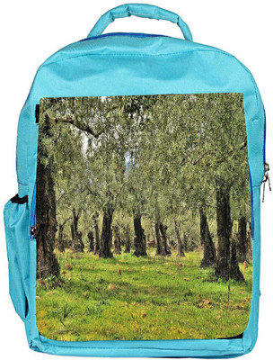 

Snoogg Eco Friendly Canvas Light Color Leaves Designer Backpack Rucksack School Travel Unisex Casual Canvas Bag Bookbag Satchel 5 L Backpack(Blue)