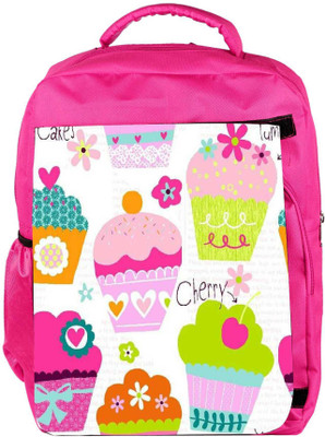 

Snoogg Eco Friendly Canvas Cup Cakes Backpack Rucksack School Travel Unisex Casual Canvas Bag Bookbag Satchel 5 L Backpack(Pink)