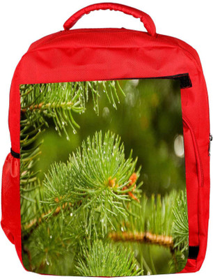 

Snoogg Eco Friendly Canvas Water Drops In Tree Designer Backpack Rucksack School Travel Unisex Casual Canvas Bag Bookbag Satchel 5 L Backpack(Red)