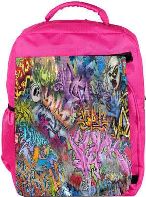 

Snoogg Eco Friendly Canvas Street Art Wall Designer Backpack Rucksack School Travel Unisex Casual Canvas Bag Bookbag Satchel 5 L Backpack(Pink)