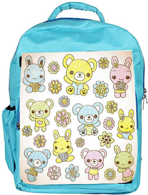 

Snoogg Eco Friendly Canvas Hand Drawn Teddy Bear Backpack Rucksack School Travel Unisex Casual Canvas Bag Bookbag Satchel 5 L Backpack(Blue)