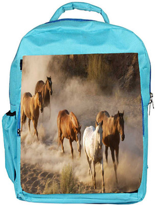 

Snoogg Eco Friendly Canvas Running Horses Designer Backpack Rucksack School Travel Unisex Casual Canvas Bag Bookbag Satchel 5 L Backpack(Blue)