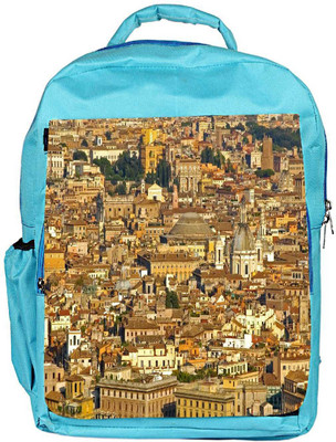 

Snoogg Eco Friendly Canvas Abstract City Designer Backpack Rucksack School Travel Unisex Casual Canvas Bag Bookbag Satchel 5 L Backpack(Blue)