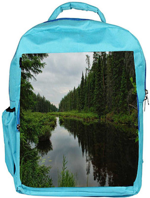 

Snoogg Eco Friendly Canvas Lake Side Trees Designer Backpack Rucksack School Travel Unisex Casual Canvas Bag Bookbag Satchel 5 L Backpack(Blue)