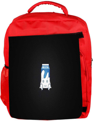 

Snoogg Eco Friendly Canvas Milk Designer Backpack Rucksack School Travel Unisex Casual Canvas Bag Bookbag Satchel 5 L Backpack(Red)