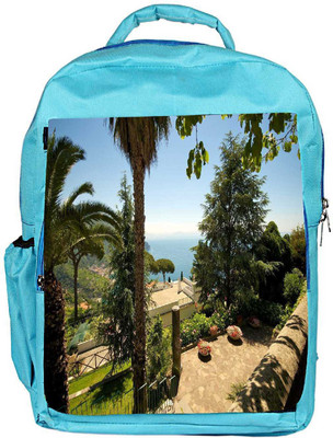 

Snoogg Eco Friendly Canvas Brown Houses Designer Backpack Rucksack School Travel Unisex Casual Canvas Bag Bookbag Satchel 5 L Backpack(Blue)