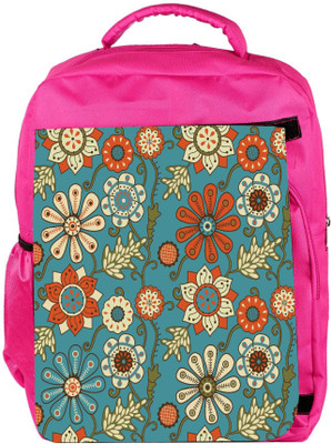 

Snoogg Eco Friendly Canvas Colorful Floral Seamless Pattern In Cartoon Style Seamless Pattern Backpack Rucksack School Travel Unisex Casual Canvas Bag Bookbag Satchel 5 L Backpack(Pink)