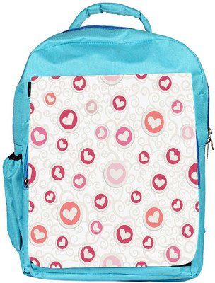 

Snoogg Eco Friendly Canvas White Hearts In Colorful Circles Designer Backpack Rucksack School Travel Unisex Casual Canvas Bag Bookbag Satchel 5 L Backpack(Blue)