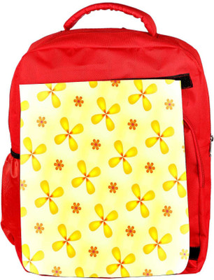 

Snoogg Eco Friendly Canvas Yellow Flower Designer Backpack Rucksack School Travel Unisex Casual Canvas Bag Bookbag Satchel 5 L Backpack(Red)