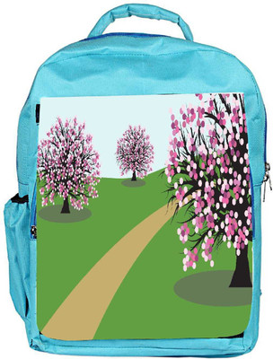 

Snoogg Eco Friendly Canvas Abstract Illustration Of A Background With Trees Backpack Rucksack School Travel Unisex Casual Canvas Bag Bookbag Satchel 5 L Backpack(Blue)