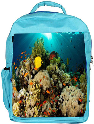 

Snoogg Eco Friendly Canvas Inside Water Designer Backpack Rucksack School Travel Unisex Casual Canvas Bag Bookbag Satchel 5 L Backpack(Blue)