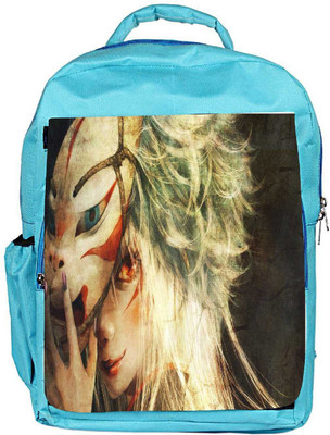 

Snoogg Eco Friendly Canvas Firey Eyed Woman Behind The Mask Designer Backpack Rucksack School Travel Unisex Casual Canvas Bag Bookbag Satchel 5 L Backpack(Blue)