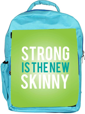 

Snoogg Eco Friendly Canvas Strong Is The New Skinny Backpack Rucksack School Travel Unisex Casual Canvas Bag Bookbag Satchel 5 L Backpack(Blue)