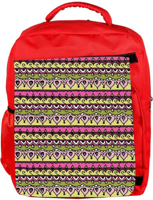 

Snoogg Eco Friendly Canvas Aztec Pink Backpack Rucksack School Travel Unisex Casual Canvas Bag Bookbag Satchel 5 L Backpack(Red)