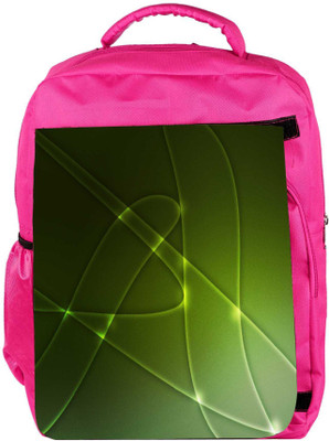 

Snoogg Eco Friendly Canvas Abstract Green Shapes Background Texture Backpack Rucksack School Travel Unisex Casual Canvas Bag Bookbag Satchel 5 L Backpack(Pink)