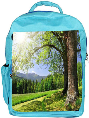 

Snoogg Eco Friendly Canvas Abstract Nature Designer Backpack Rucksack School Travel Unisex Casual Canvas Bag Bookbag Satchel 5 L Backpack(Blue)