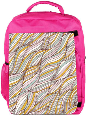 

Snoogg Eco Friendly Canvas Lite Color Leaves Designer Backpack Rucksack School Travel Unisex Casual Canvas Bag Bookbag Satchel 5 L Backpack(Pink)