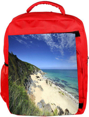 

Snoogg Eco Friendly Canvas Beach Sand Designer Backpack Rucksack School Travel Unisex Casual Canvas Bag Bookbag Satchel 5 L Backpack(Red)