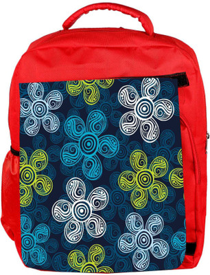 

Snoogg Eco Friendly Canvas Multicolor Flowers Designer Backpack Rucksack School Travel Unisex Casual Canvas Bag Bookbag Satchel 5 L Backpack(Red)