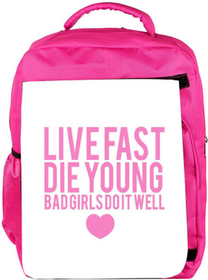 

Snoogg Eco Friendly Canvas Bad Girls Do It Well Backpack Rucksack School Travel Unisex Casual Canvas Bag Bookbag Satchel 5 L Backpack(Pink)