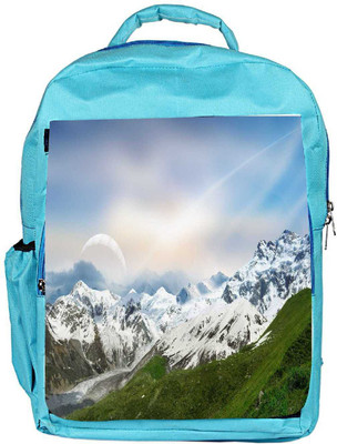 

Snoogg Eco Friendly Canvas Snow Mountain Designer Backpack Rucksack School Travel Unisex Casual Canvas Bag Bookbag Satchel 5 L Backpack(Blue)