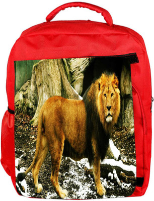 

Snoogg Eco Friendly Canvas Lion Designer Backpack Rucksack School Travel Unisex Casual Canvas Bag Bookbag Satchel 5 L Backpack(Red)