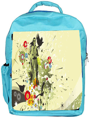 

Snoogg Eco Friendly Canvas A Girl Designer Backpack Rucksack School Travel Unisex Casual Canvas Bag Bookbag Satchel 5 L Backpack(Blue)