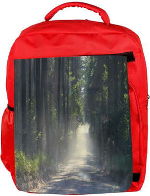 

Snoogg Eco Friendly Canvas Dense Road Designer Backpack Rucksack School Travel Unisex Casual Canvas Bag Bookbag Satchel 5 L Backpack(Red)