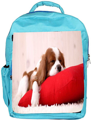

Snoogg Eco Friendly Canvas Dog Sleeping In A Pillow Designer Backpack Rucksack School Travel Unisex Casual Canvas Bag Bookbag Satchel 5 L Backpack(Blue)