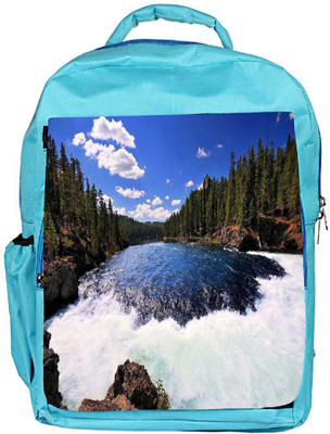 

Snoogg Eco Friendly Canvas Waterfall Designer Backpack Rucksack School Travel Unisex Casual Canvas Bag Bookbag Satchel 5 L Backpack(Blue)
