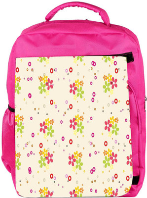 

Snoogg Eco Friendly Canvas Colorful Floral Designer Backpack Rucksack School Travel Unisex Casual Canvas Bag Bookbag Satchel 5 L Backpack(Pink)
