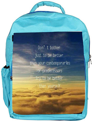 

Snoogg Eco Friendly Canvas Better Than Yourself Backpack Rucksack School Travel Unisex Casual Canvas Bag Bookbag Satchel 5 L Backpack(Blue)