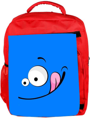 

Snoogg Eco Friendly Canvas Funny Face Inserted Backpack Rucksack School Travel Unisex Casual Canvas Bag Bookbag Satchel 5 L Backpack(Red)
