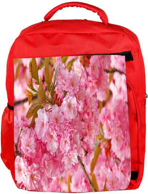 

Snoogg Eco Friendly Canvas Unique Flowers Designer Backpack Rucksack School Travel Unisex Casual Canvas Bag Bookbag Satchel 5 L Backpack(Red)