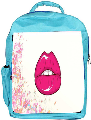

Snoogg Eco Friendly Canvas Red Lips Designer Backpack Rucksack School Travel Unisex Casual Canvas Bag Bookbag Satchel 5 L Backpack(Blue)