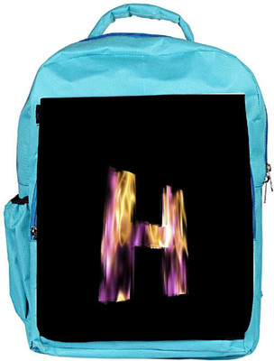 

Snoogg Eco Friendly Canvas Flaming 3D Letter Backpack Rucksack School Travel Unisex Casual Canvas Bag Bookbag Satchel 5 L Backpack(Blue)