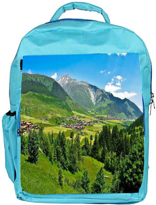 

Snoogg Eco Friendly Canvas Green Trees Designer Backpack Rucksack School Travel Unisex Casual Canvas Bag Bookbag Satchel 5 L Backpack(Blue)