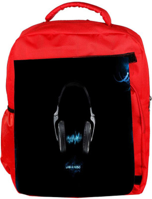 

Snoogg Eco Friendly Canvas Live For Music Designer Backpack Rucksack School Travel Unisex Casual Canvas Bag Bookbag Satchel 5 L Backpack(Red)
