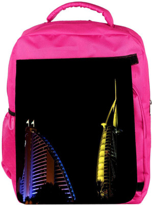 

Snoogg Eco Friendly Canvas Legendary Buildings Designer Backpack Rucksack School Travel Unisex Casual Canvas Bag Bookbag Satchel 5 L Backpack(Pink)