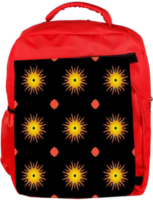 

Snoogg Eco Friendly Canvas Sparkling Small Sun Designer Backpack Rucksack School Travel Unisex Casual Canvas Bag Bookbag Satchel 5 L Backpack(Red)