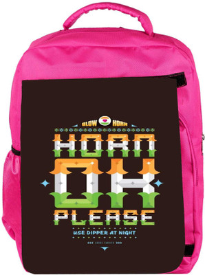 

Snoogg Eco Friendly Canvas Horn Ok Please 2744 Backpack Rucksack School Travel Unisex Casual Canvas Bag Bookbag Satchel 5 L Backpack(Pink)