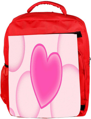 

Snoogg Eco Friendly Canvas Pink Heart Designer Backpack Rucksack School Travel Unisex Casual Canvas Bag Bookbag Satchel 5 L Backpack(Red)