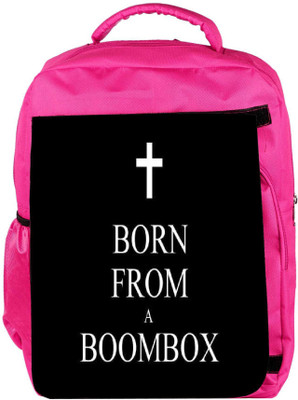 

Snoogg Eco Friendly Canvas Born From A Boombox Backpack Rucksack School Travel Unisex Casual Canvas Bag Bookbag Satchel 5 L Backpack(Pink)