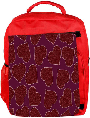 

Snoogg Eco Friendly Canvas Red Heart Purple Pattern Designer Backpack Rucksack School Travel Unisex Casual Canvas Bag Bookbag Satchel 5 L Backpack(Red)