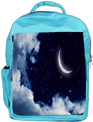 

Snoogg Eco Friendly Canvas Moon And Stars 2659 Backpack Rucksack School Travel Unisex Casual Canvas Bag Bookbag Satchel 5 L Backpack(Blue)